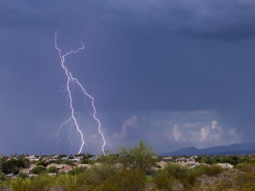 Lightning before a storm